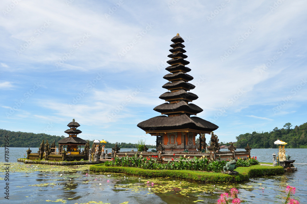 Ulun Danu temple Beratan Lake in Bali Indonesia Ulun Danu temple Beratan Lake in Bali Indonesia