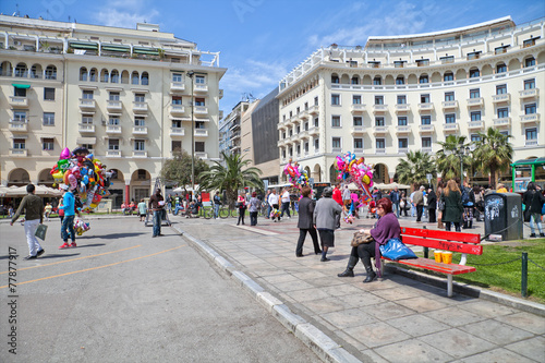 Греция. Салоники. Площадь Аристотеля в субботу