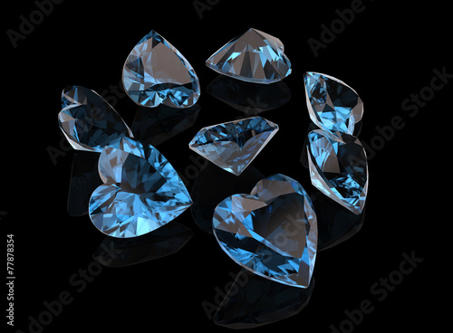 Background with set of many different gemstone