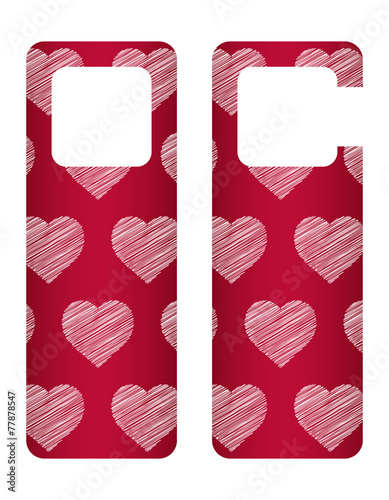 door tags with Valentine's day design