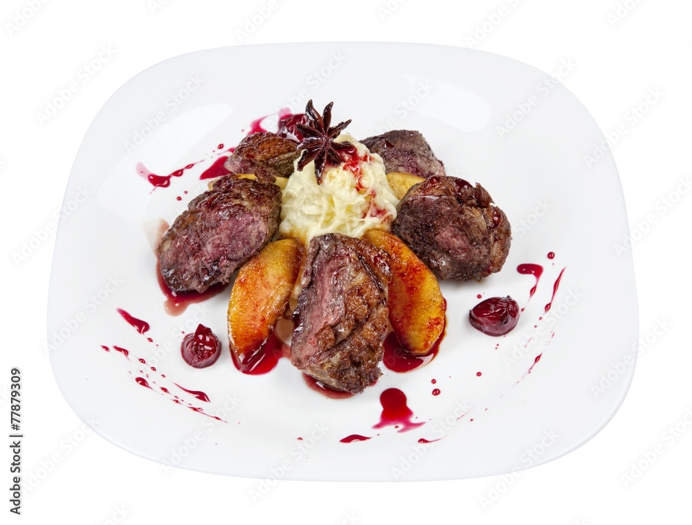 Roast duck breast with potato dumplings Roast duck breast with potato dumplings