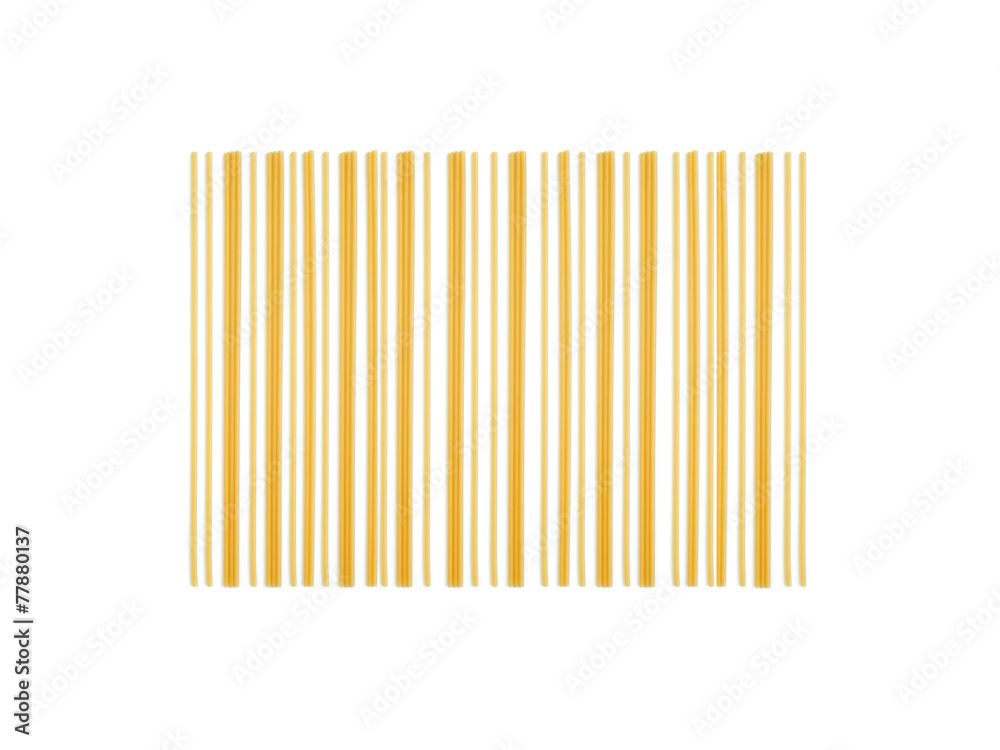 barcode made with italian spaghetti barcode made with italian spaghetti