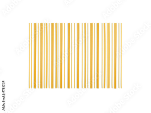 barcode made with italian spaghetti