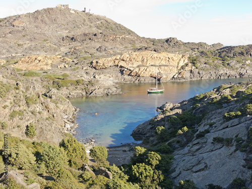 Boats on mediterranean bay. Spain