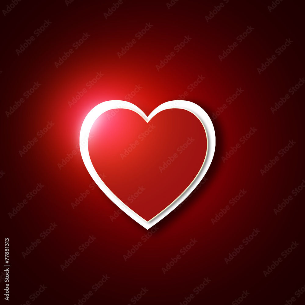 Red Hearts on Valentine`s day background