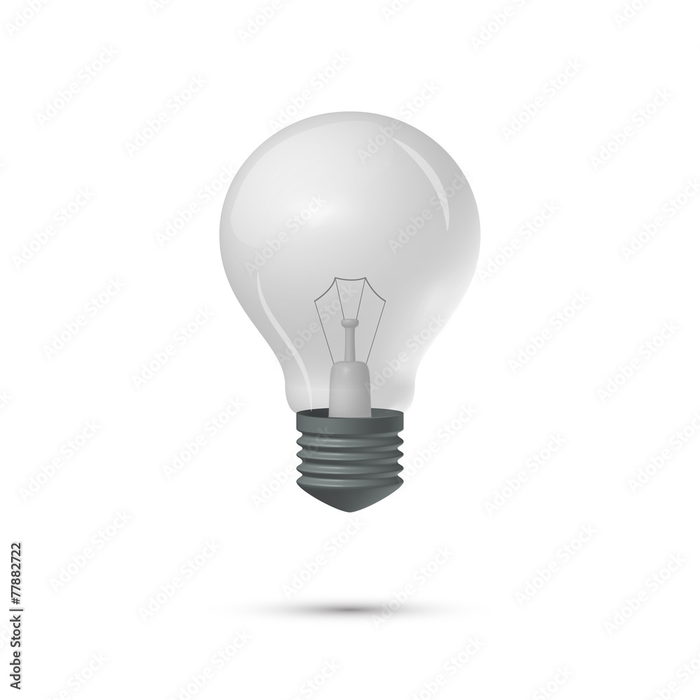 Light bulb on a white background Light bulb on a white background