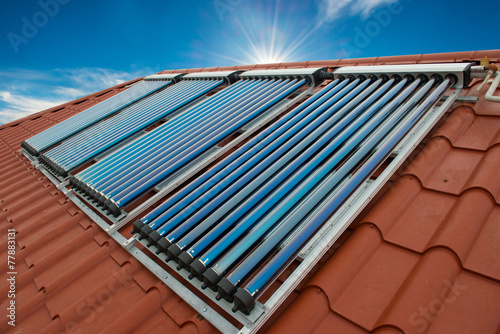 Vacuum collectors- solar water heating system