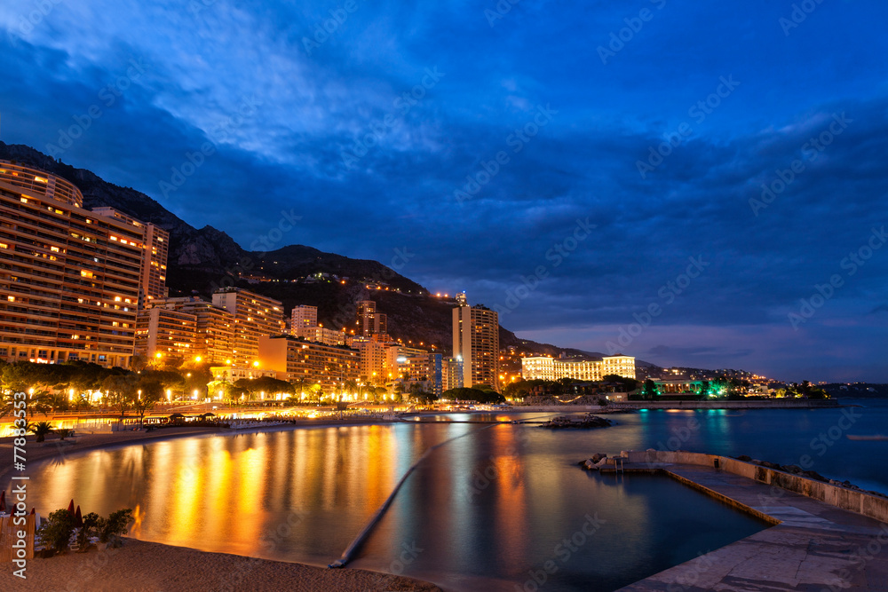 Obraz premium Monte Carlo at Night, Monaco