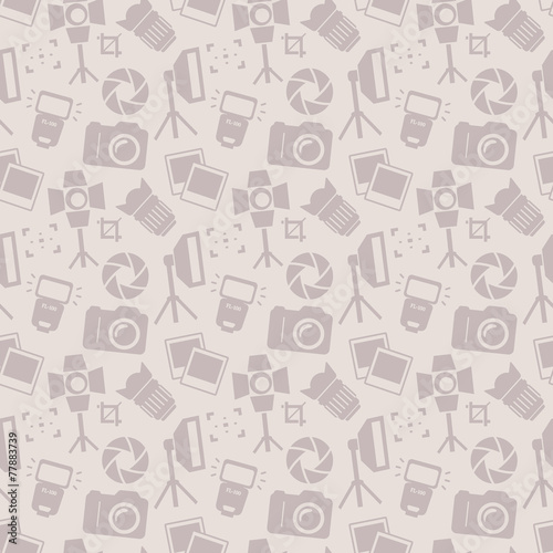 Photographic seamless pattern. Vector background.