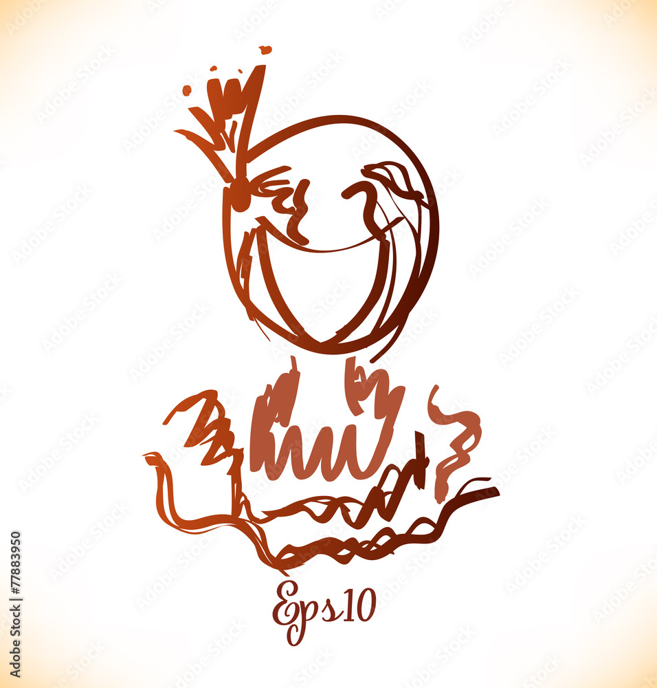 Sketch of beauty woman head in retro style Sketch of beauty woman head in retro style
