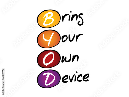 Bring Your Own Device (BYOD), business concept acronym