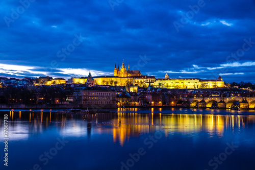 Prague Castle and Charles Bridge-Prague Czech Rep.