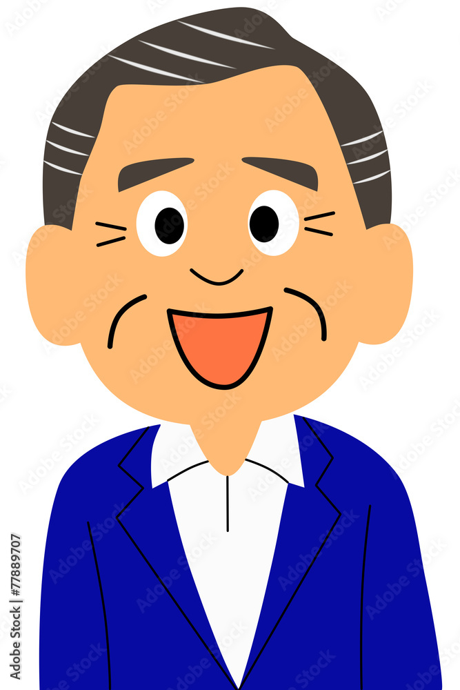 シニアの男性のイラスト シニアの男性のイラスト