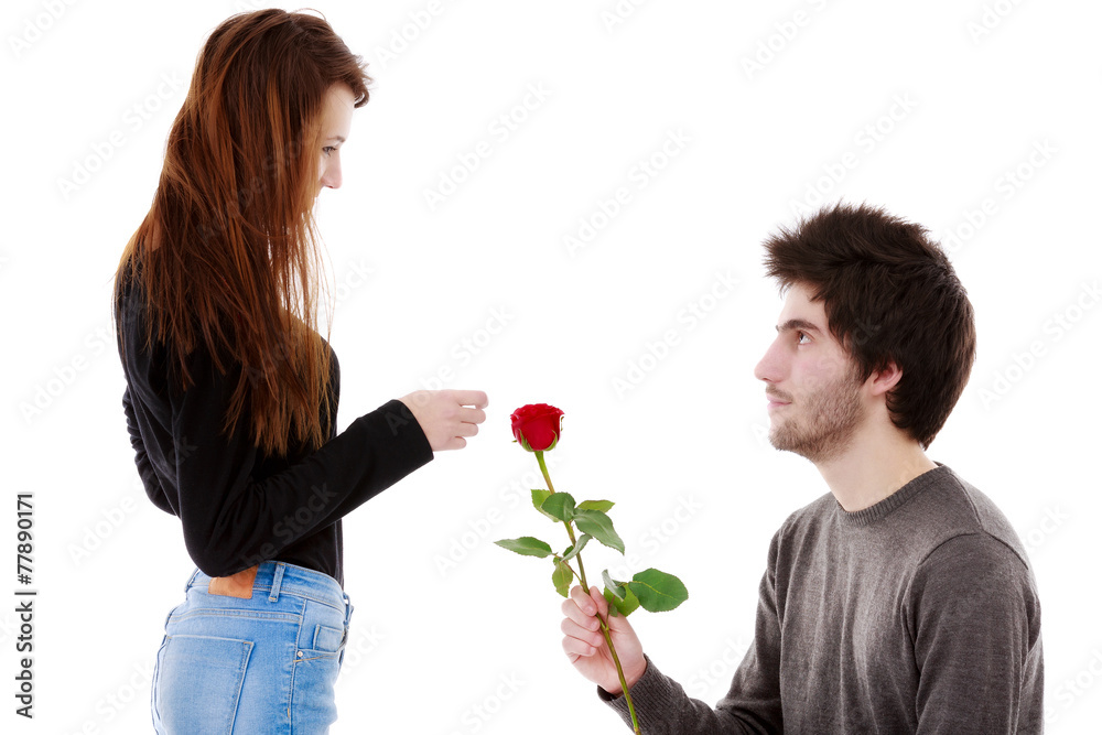 picture of a young couple, valentine day concept picture of a young couple, valentine day concept
