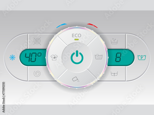 Digital wash machine control deck
