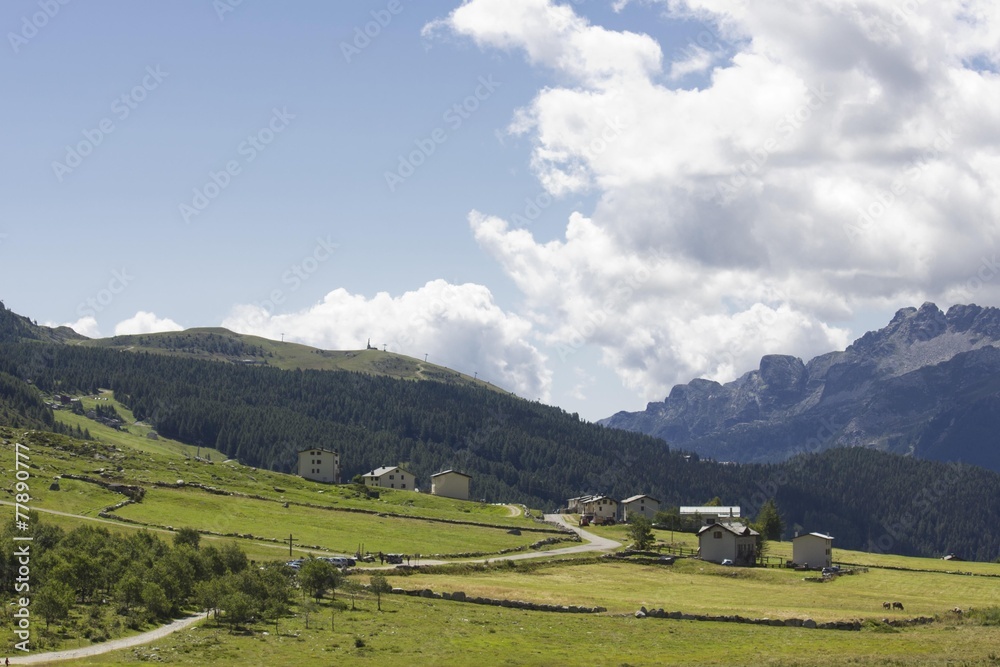 Madesimo Valley floor, natural and peaceful landscape Madesimo Valley floor, natural and peaceful landscape