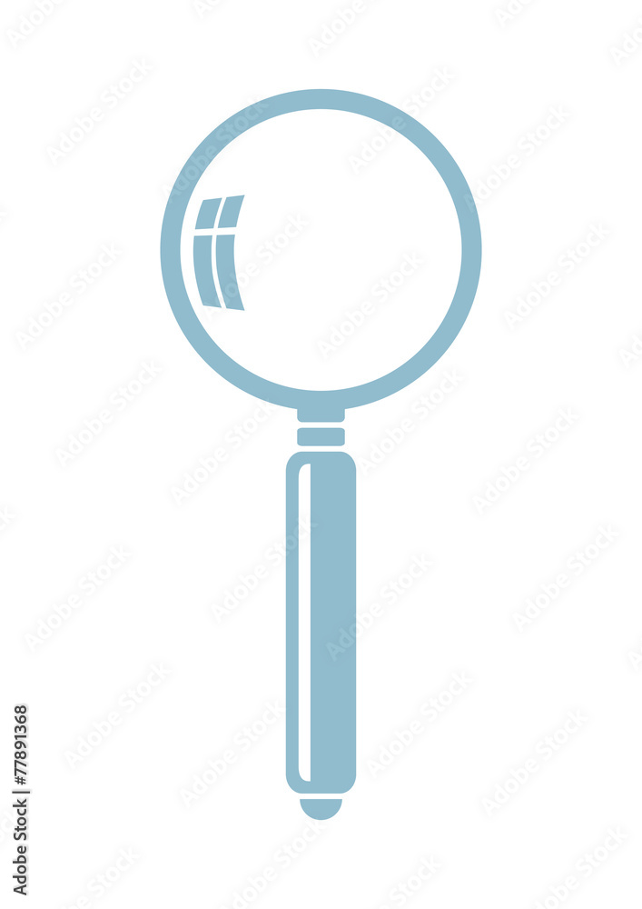 Magnifier vector icon on white background Magnifier vector icon on white background