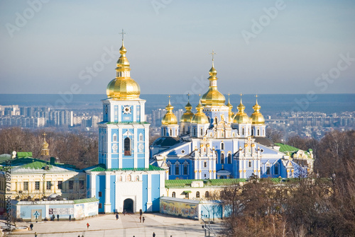 Top view of St. Michael's Monastery in Kiev. Ukraine