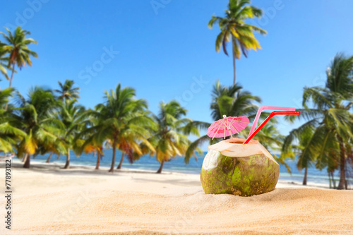 summer coconut cocktail on ...