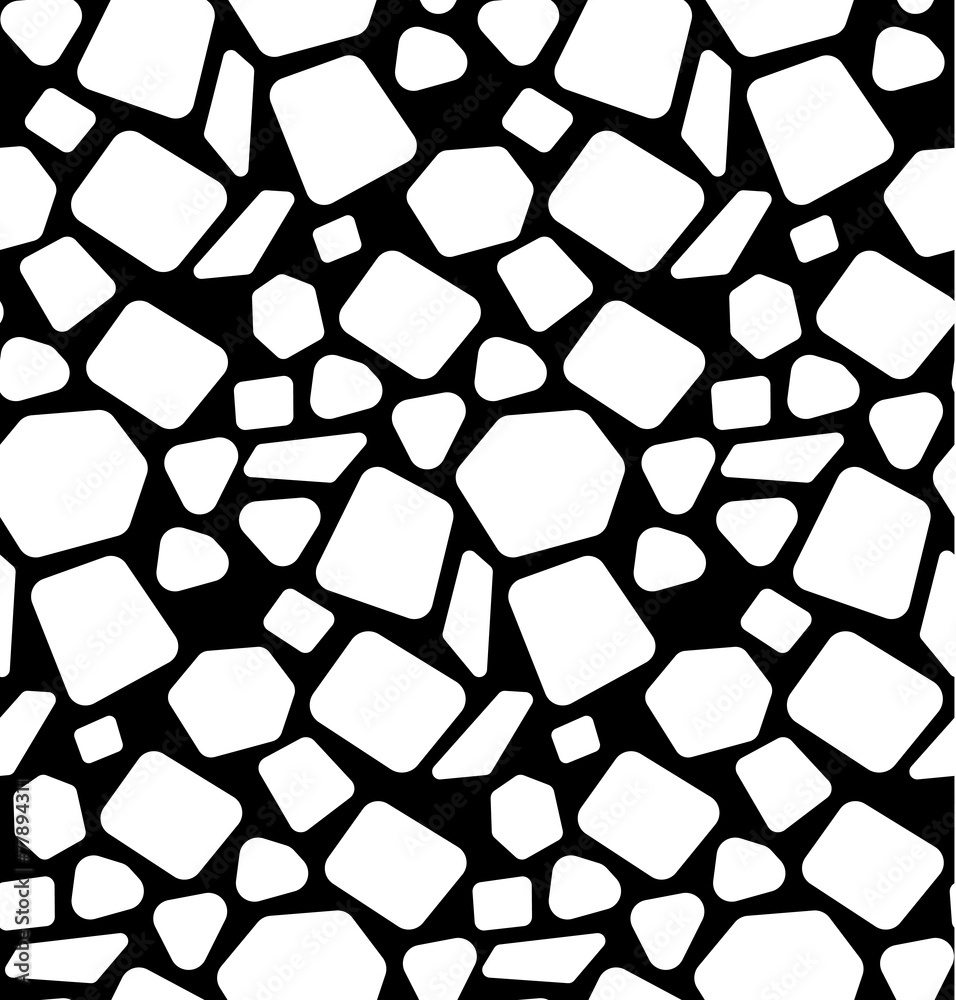 Abstract Geometric Shapes with Smooth Corners, Vector Seamless Abstract Geometric Shapes with Smooth Corners, Vector Seamless