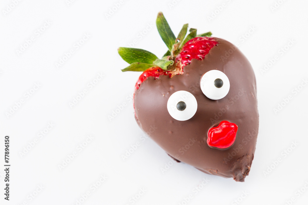 strawberry with a face strawberry with a face