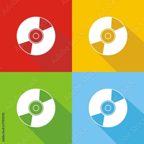 Icono CD colores sombra