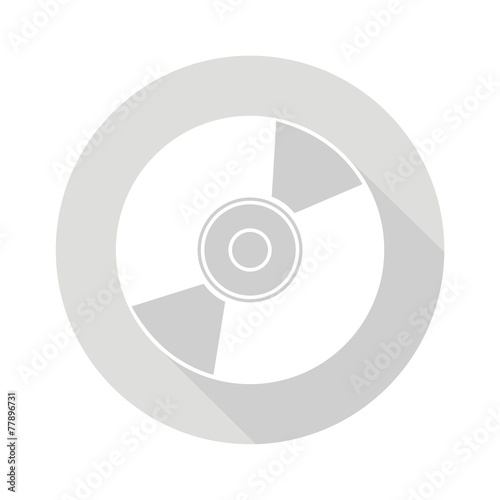 Icono CD gris botón sombra