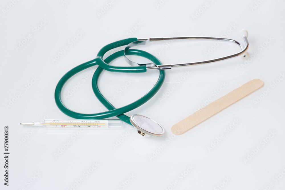 Stethoskop Mundspatel Fieberthermometer Stethoskop Mundspatel Fieberthermometer