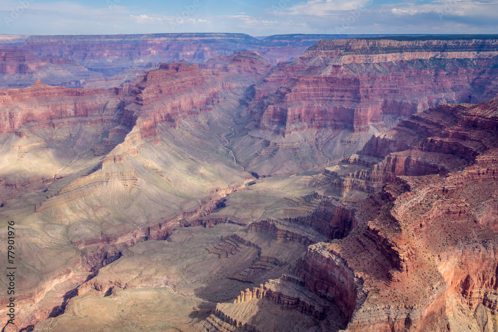 Bird's eye view on the west rim of the Grand Canyon National Par