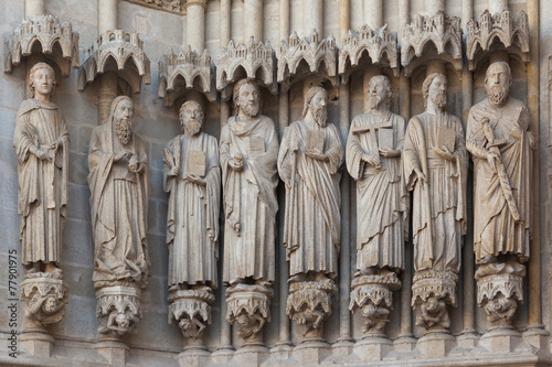Facade of the cathedral in Amiens