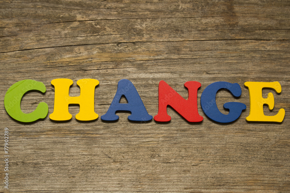 Fototapeta premium change word concept