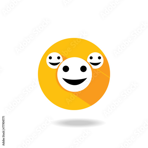 Smile emoticon. Vector illustration