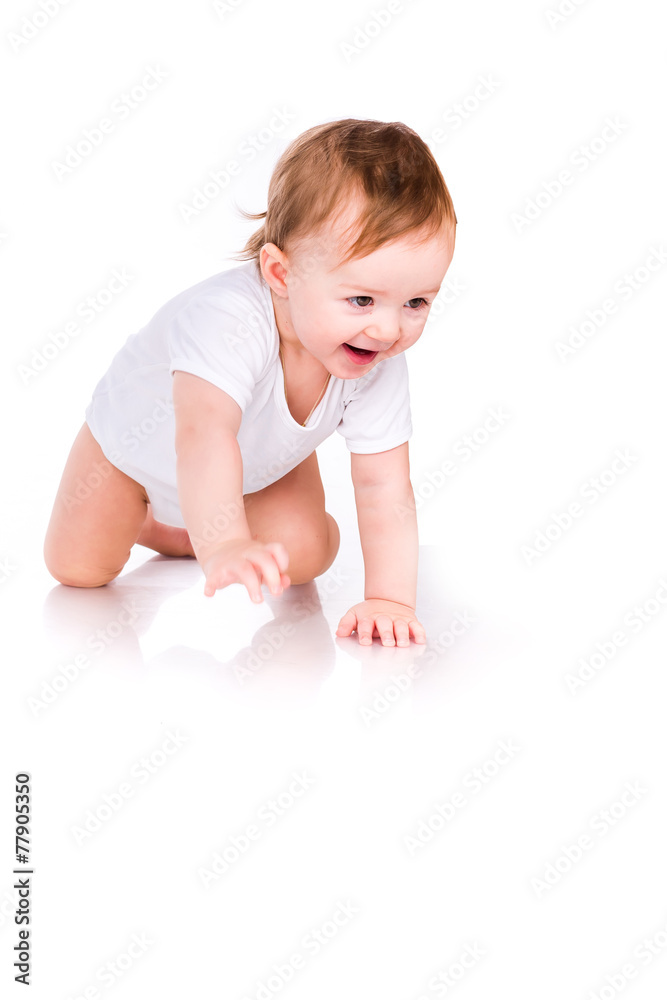 Cute little baby crawling Cute little baby crawling