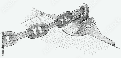 chain on a mooring
