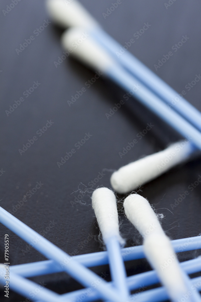 Random pile of cotton ear buds Random pile of cotton ear buds