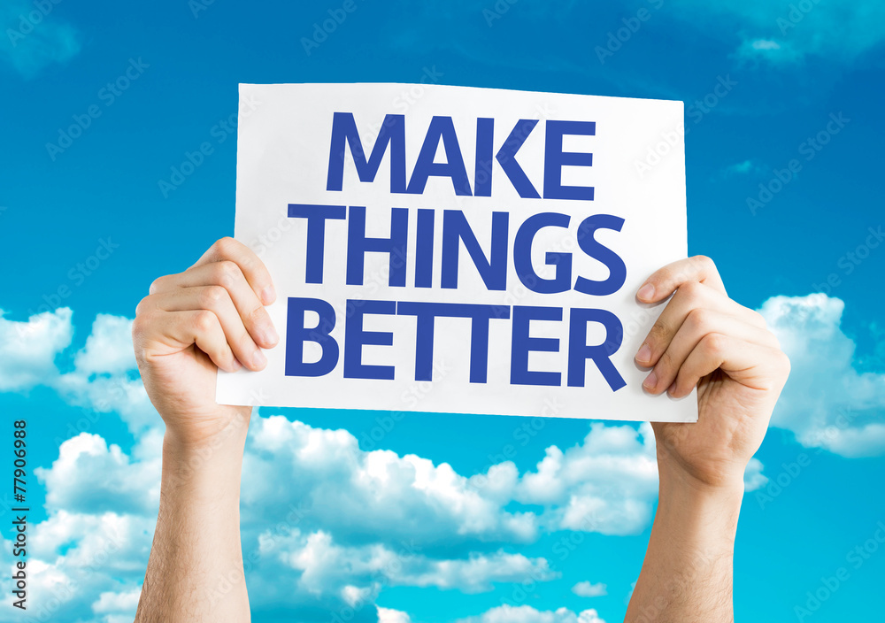 Make Things Better card with sky background Make Things Better card with sky background