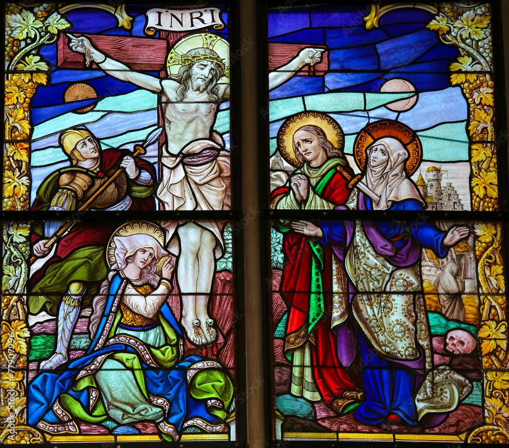 Jesus on the Cross - Stained Glass - Good Friday