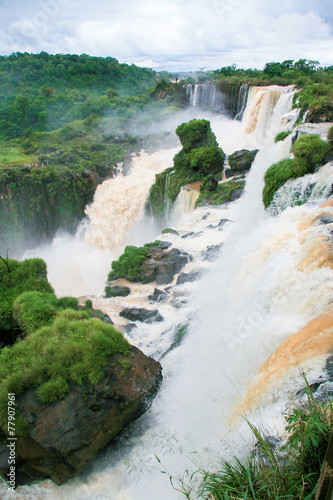 Iguazu falls on the border of Argentina and Brazil