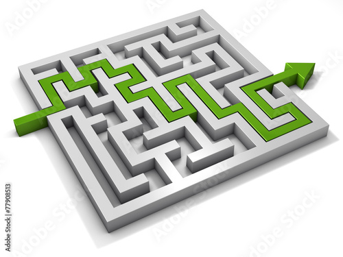 labyrinth maze 3d green