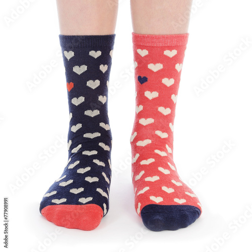 chaussettes filles avec coeur