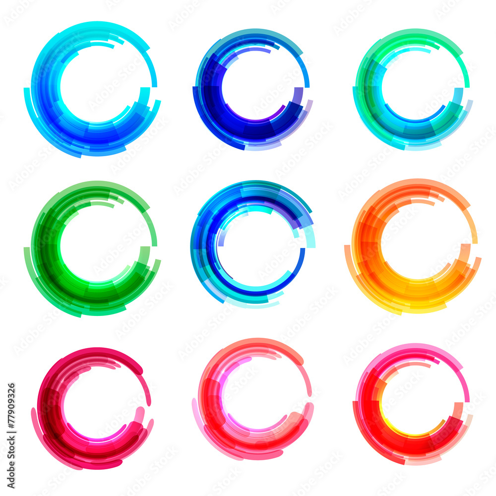 Logo Business Abstract Circle icons set. Logo Business Abstract Circle icons set.