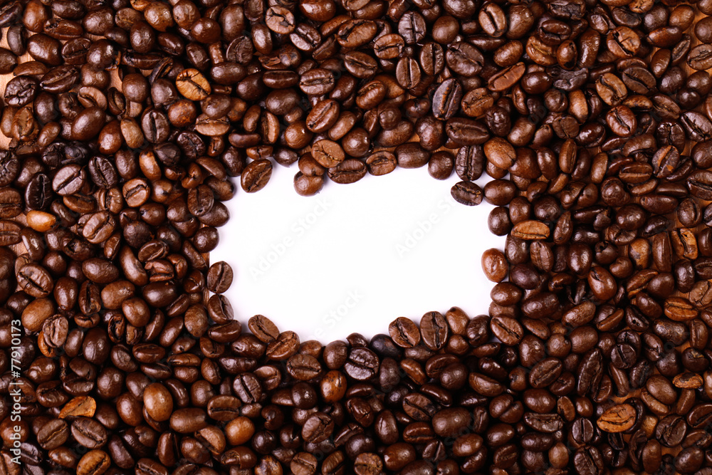 A frame from coffee crops on white background