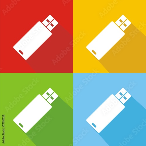 Icono USB colores sombra