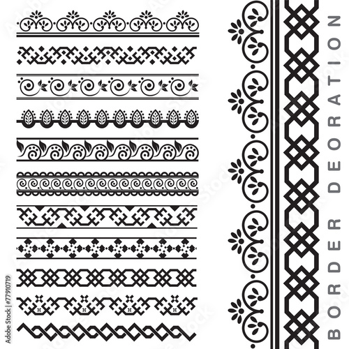 Vector Seamless Decorative Borders