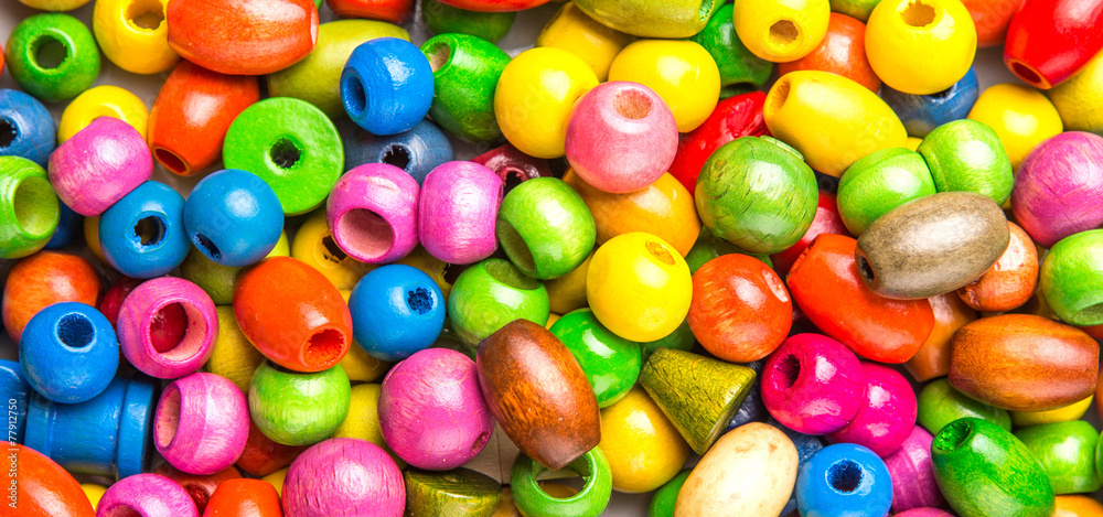 Colorful wooden beads background Colorful wooden beads background