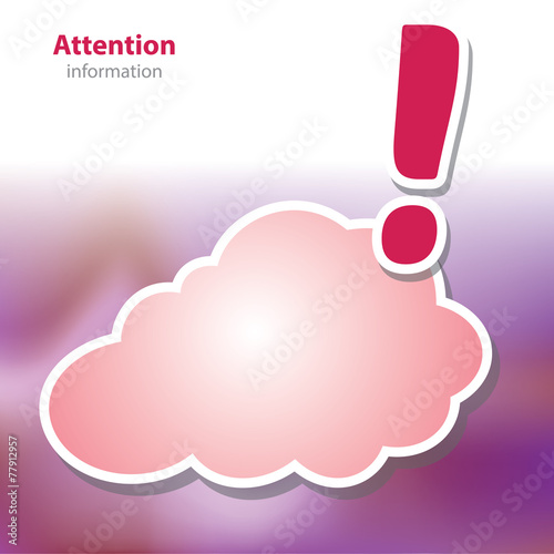 information boards - beware warning - symbol cloud - blank backg