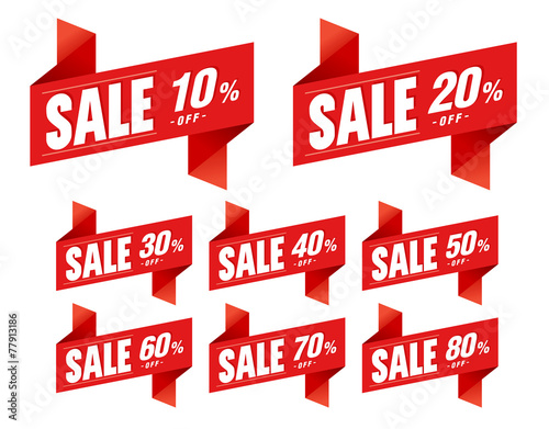 Sale tags discount - Vector