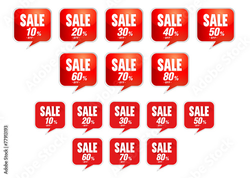 Sale tags discount - Vector