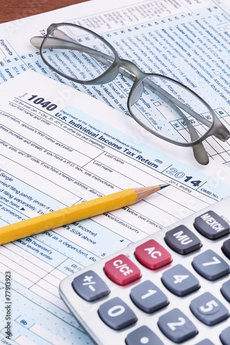 Federal Income Tax form 1040 for the 2014 tax year