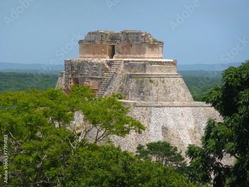 Pyramid at Uxmal in Mexico